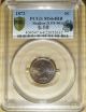 1872 S - 10 Shallow N Indian Head Cent Pcgs Ms 64 Rb.  Photo Seal.  Rare Beauty Wow Small Cents photo 1