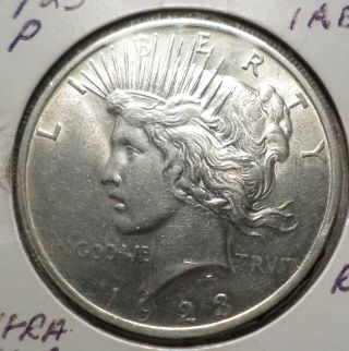 1923 Peace Dollar / Vam 1ae Extra Hair / About Uncirculated photo
