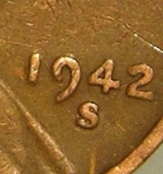 1942 S/s Lincoln Wheat Penny,  (rpm 001 Coneca Top 100) Error Coin,  Ae 823 photo