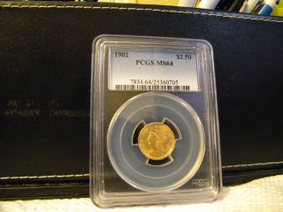 1902 $2 1/2 Gold Liberty Ms64 Pcgs photo