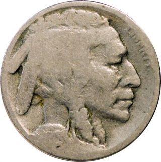 1918 - S 5c Indian Head Buffalo Nickel G+ Better Date photo