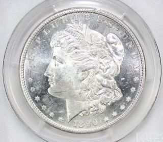 1890 S Morgan Silver Dollar Ms 63 Pcgs (0781) photo
