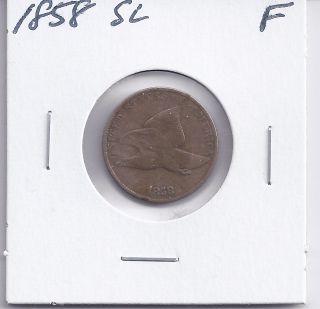 1858 Fine Copper - Nickel Flying Eagle Cent Pre Civil War Era 156 Yrs Old photo