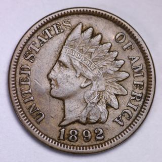 Au 1892 Indian Head Cent Penny photo