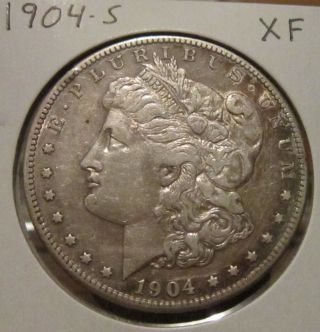 1904 - S Morgan Silver Dollar Xf Rare Key Date Us Silver Coin photo
