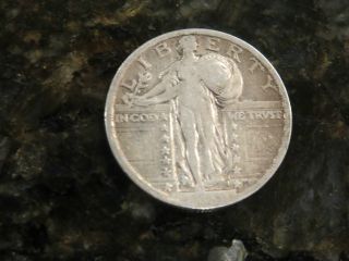 Extremely Vf To Vf+ 1923 - P Silver Walking Liberty Quarter photo
