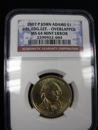 2007p John Adams $1.  00 Error Coin (3065b - Dollar - 15) photo