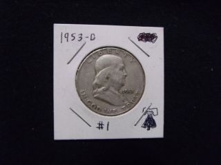 1953 - D Franklin Half Dollar Silver 1 Of 2 photo