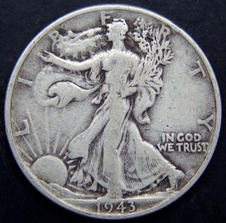 1943 50c Walking Liberty Half Dollar Coin photo