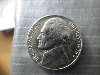 1978 - D Jefferson Nickel Full Steps,  Appears Mid - To - High State, photo