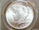 1924 Peace Dollar Ms - 64+ Plus Pcgs Population 224 Frosty Luster Dollars photo 1
