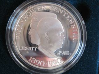 1990 Eisenhower Centennial Silver Dollar,  Commemorative Proof photo
