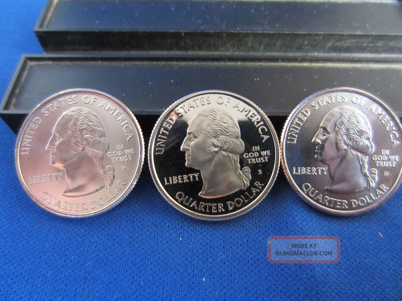 2005 P D & S Mints Kansas Quarters One Each Total (3) Unc/bu & Proof