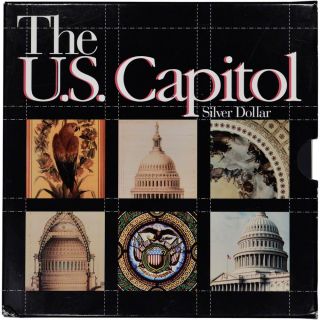 1994 Us Bicentennial Of The U.  S.  Capitol Commemorative Proof Silver Dollar photo