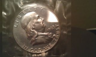 1963 Franklin Half Dollar Gem 90% Silver Proof Coin Us photo