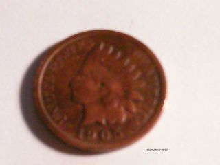 1905 Copper Penny Collectiable,  Pre - Owned, ,  See Photos. photo