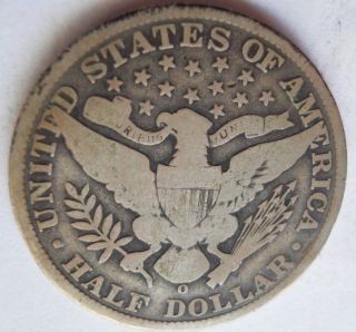 1908 O Barber Half (90%silver) Dollar - Vg photo