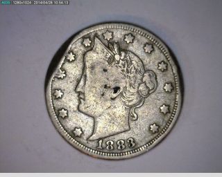1883 No Cents Liberty Nickel (18 - 63) photo