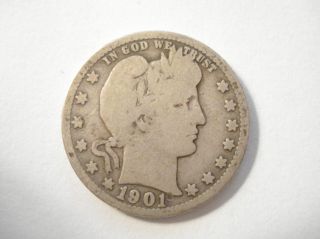 1901 Barber Quarter Dollar photo