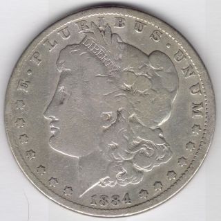 1884 Morgan Silver Dollar $1 photo