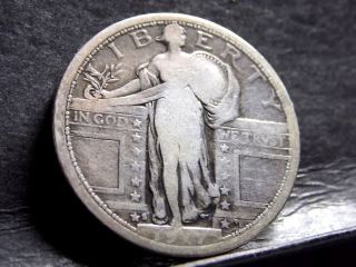 1917 - S (san Francisco) Standing Liberty Quarter Dollar Variety 1 One (25 Cents) photo