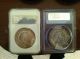 1881 S And 1884 - O Morgan Silver Dollars Ms - 64 Pcgs And Ngca Dollars photo 1