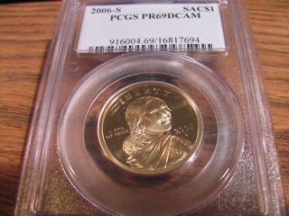 2006 - S Sacagawea Sac Golden $1 Pcgs Pr69 Dcam List=$19 photo