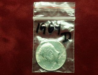 1964 D Kennedy One (1) Half Dollar 90% Silver Gem Bu photo