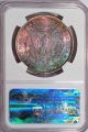 1887 Morgan Silver Dollar Ngc Ms65 Rainbow Toned Gem Colorful Toning Dollars photo 3
