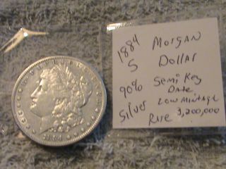 1884 S 90% Silver Morgan Dollar Rare Key Date Low Mintage photo