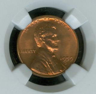 1959 - D Lincoln Cent Ngc Ms67 Pq Red Finest Registry 2573848 - 008 photo