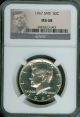 1967 Kennedy Silver Half Ngc Ms68 Pq 2nd Finest Graded Half Dollars photo 1