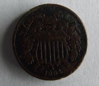 1864 2 Cent Coin photo