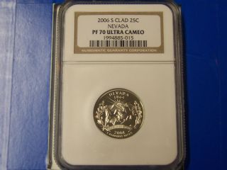 2006 - S Nevada State Quarter Dollar Ngc Pf70 Ultra Cameo photo