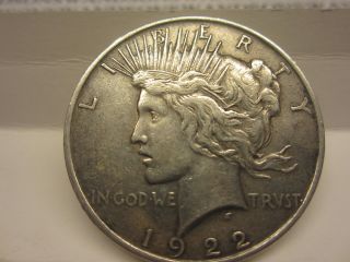 1922 Peace Silver Dollar Great Shape photo