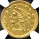 1842 - C Liberty $2 1/2 Ngc Au 55 Gold photo 2