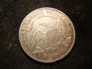 1818/7 Xf Au Small 8 Capped Bust Half Dollar Coin Cal photo