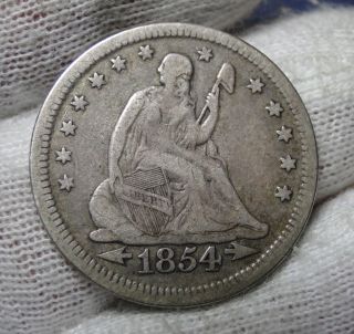 1854 Seated Liberty Quarter - Coin (895) photo