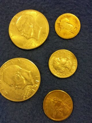 (2) 1971 Eisenhower Dollars,  2000 Sacajewia Dollar Coin,  1979 Susan B & Liberty photo