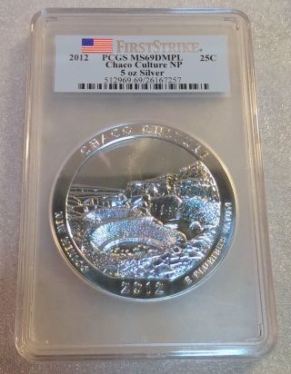 2012 Chaco Culture America The 5oz.  Silver Ms69dmpl Pcgs First Strike photo