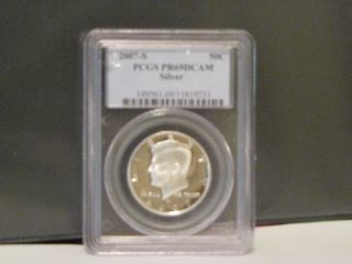 2007 S Kennedy Half Dollar. .  Silver. .  Pcgs Pr69 Dcam photo