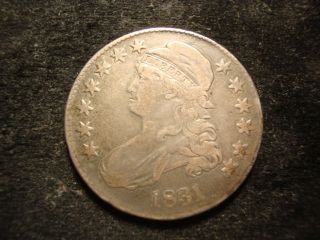 1831 Vf Capped Bust Half Dollar Coin Cal photo