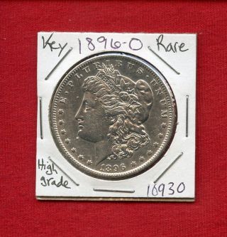 1896 O Morgan Silver Dollar 10930 Coin Us Rare Key Date Estate photo