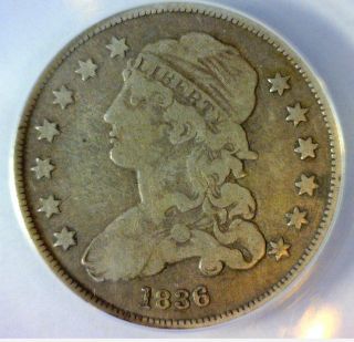 1836,  Anacs F - 15,  Capped Bust Quarters photo