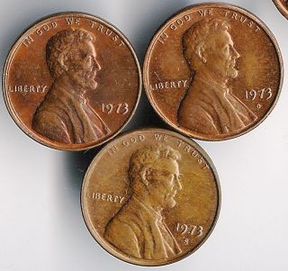 1973 Pds Lincoln Cent Trio photo