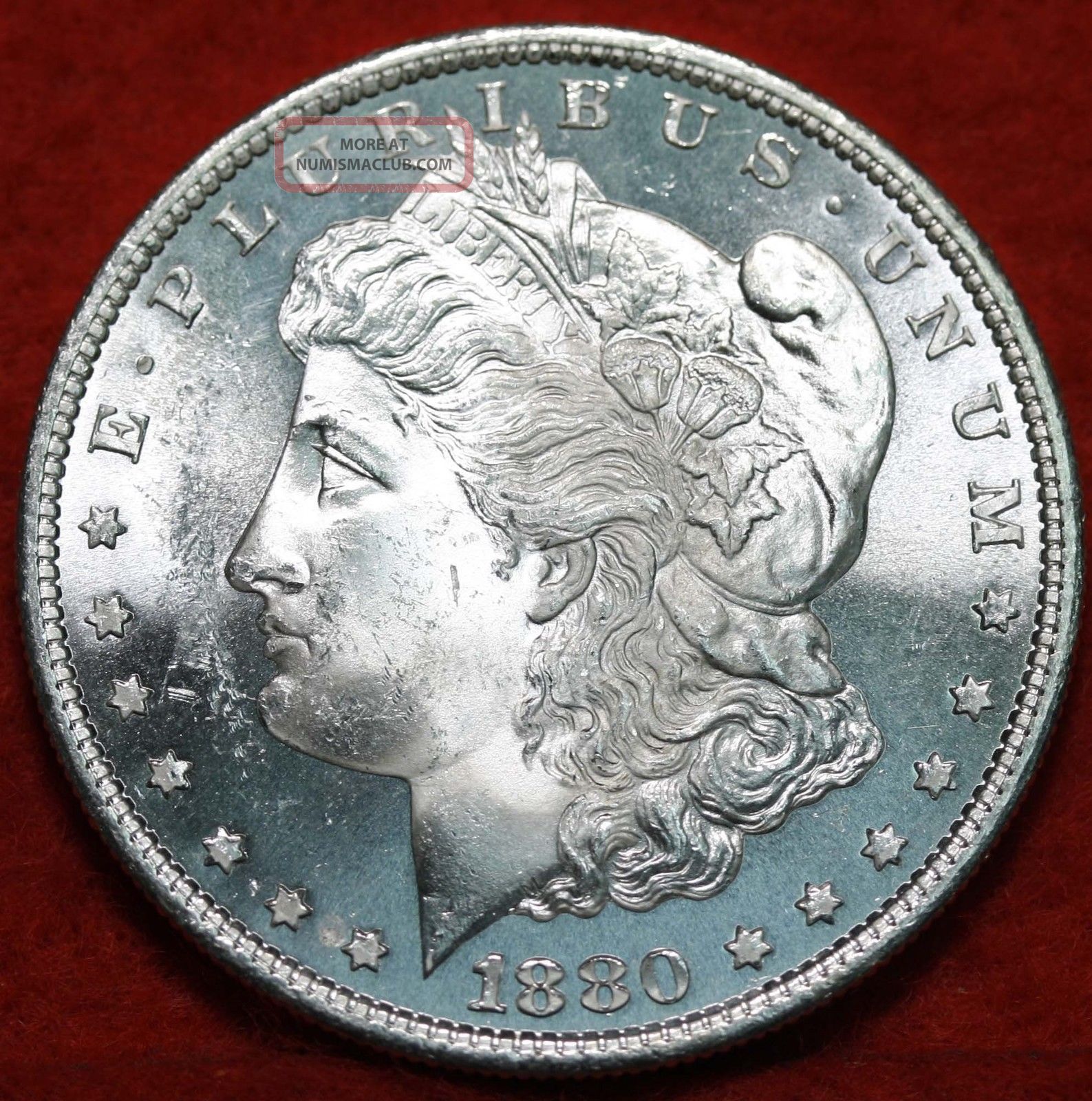 Uncirculated 1880 - S Silver Morgan Dollar S/h
