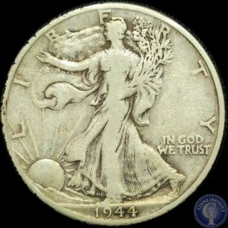 1944 D Silver Walking Liberty Half Dollar Higher Grade Coin Fee S&h 9 photo