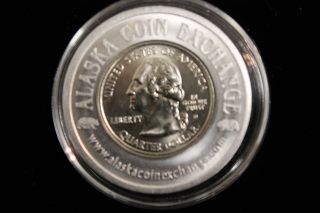 2008 Encapsulated Incased Alaska  D  State Quarter,  Uncirculated State Coin photo