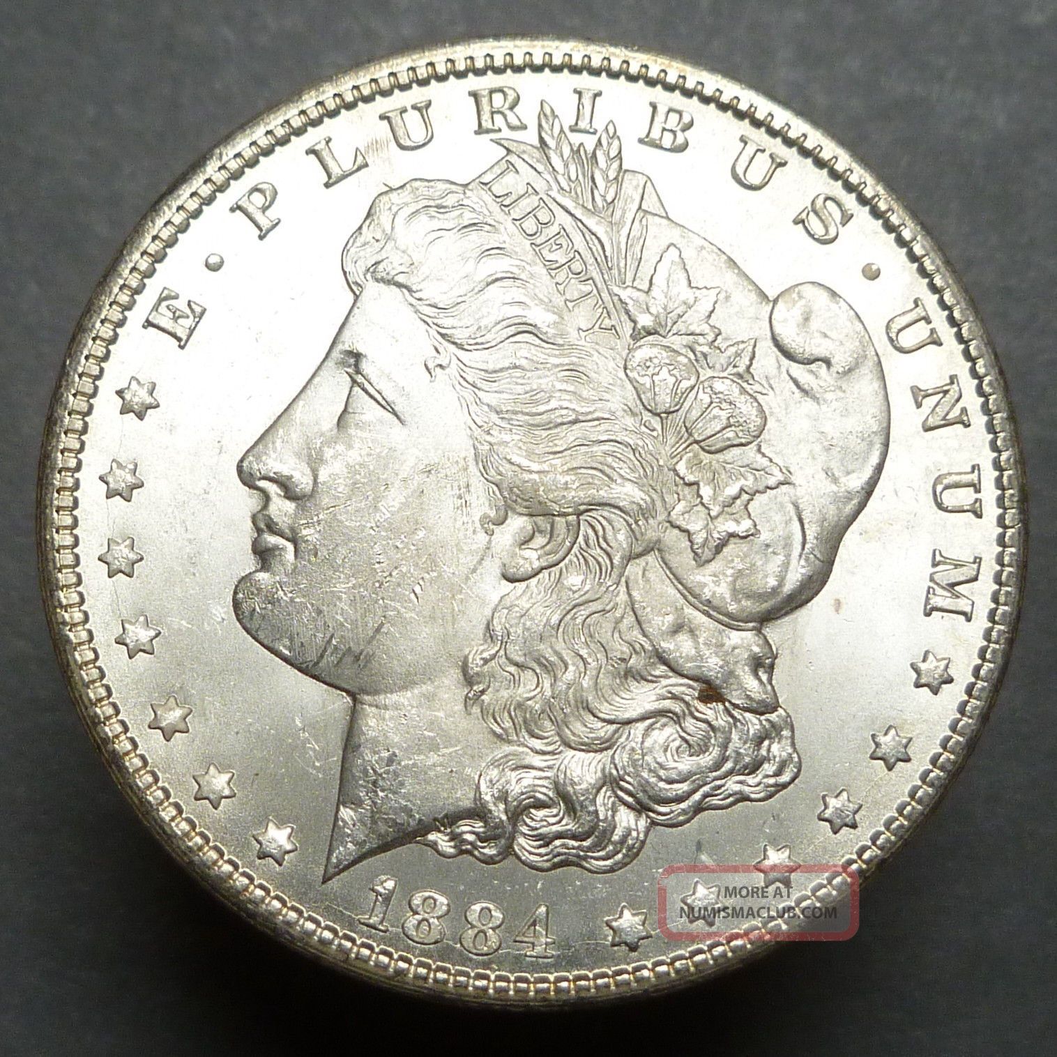 1884 - Cc Morgan Silver Dollar Attractive Bu Eye Appeal