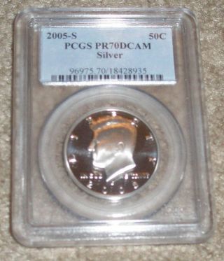 2005 - S Pcgs Pr70dcam Kennedy Half Dollar Silver 50c photo